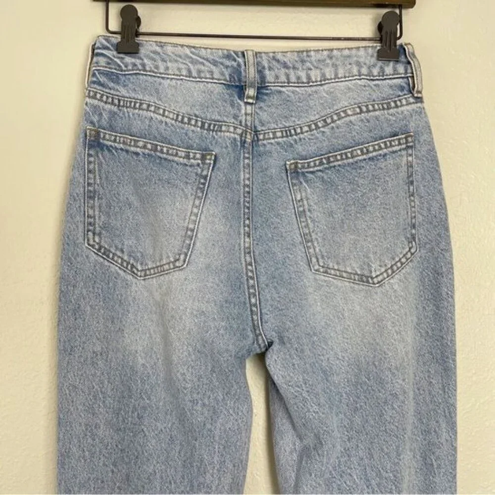 Pacsun distressed mom jeans high rise eco light blue 26 - Picture 8 of 11
